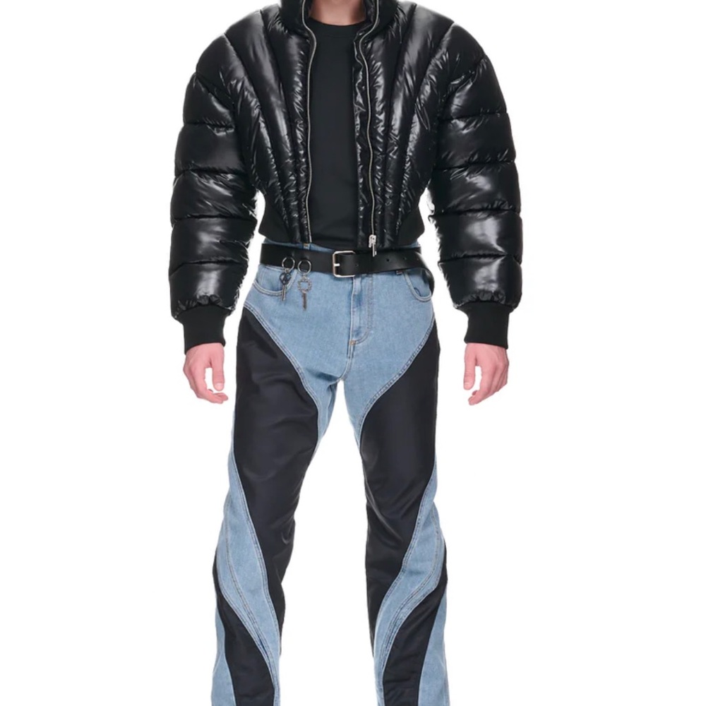 THE MUGLER X HM SPIRAL PANELED JEANS 34R